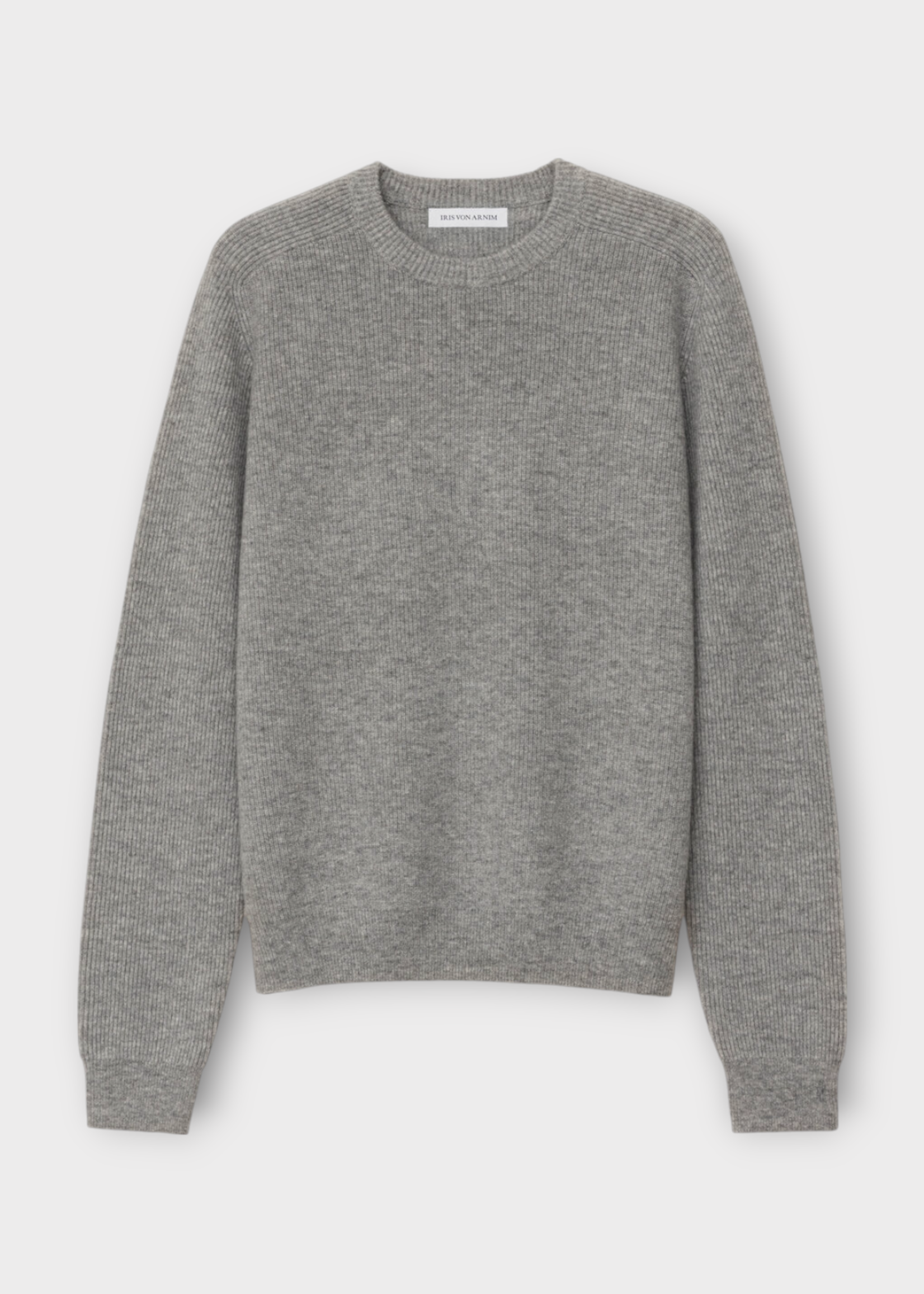 Iris Von Arnim Iris Von Arnim Knitwear, Grey, Willy Cashmere Crew Neck Lightweight Knitwear