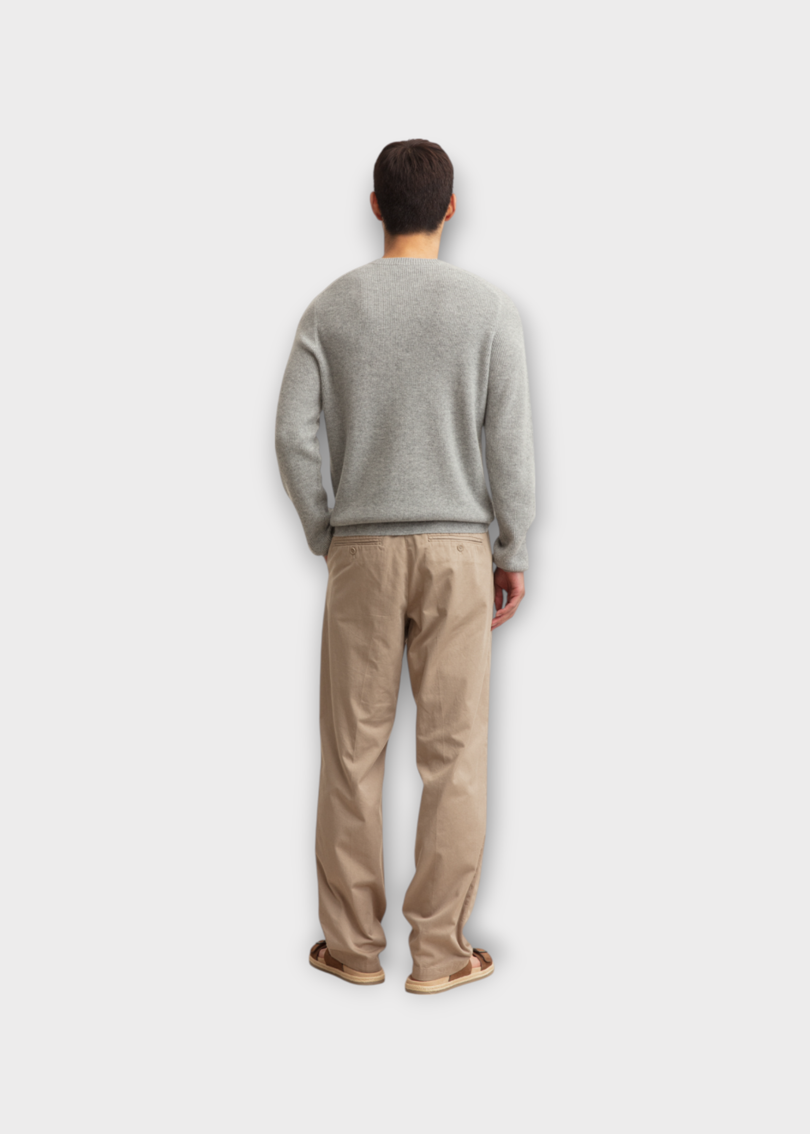 Iris Von Arnim Iris Von Arnim Knitwear, Grey, Willy Cashmere Crew Neck Lightweight Knitwear