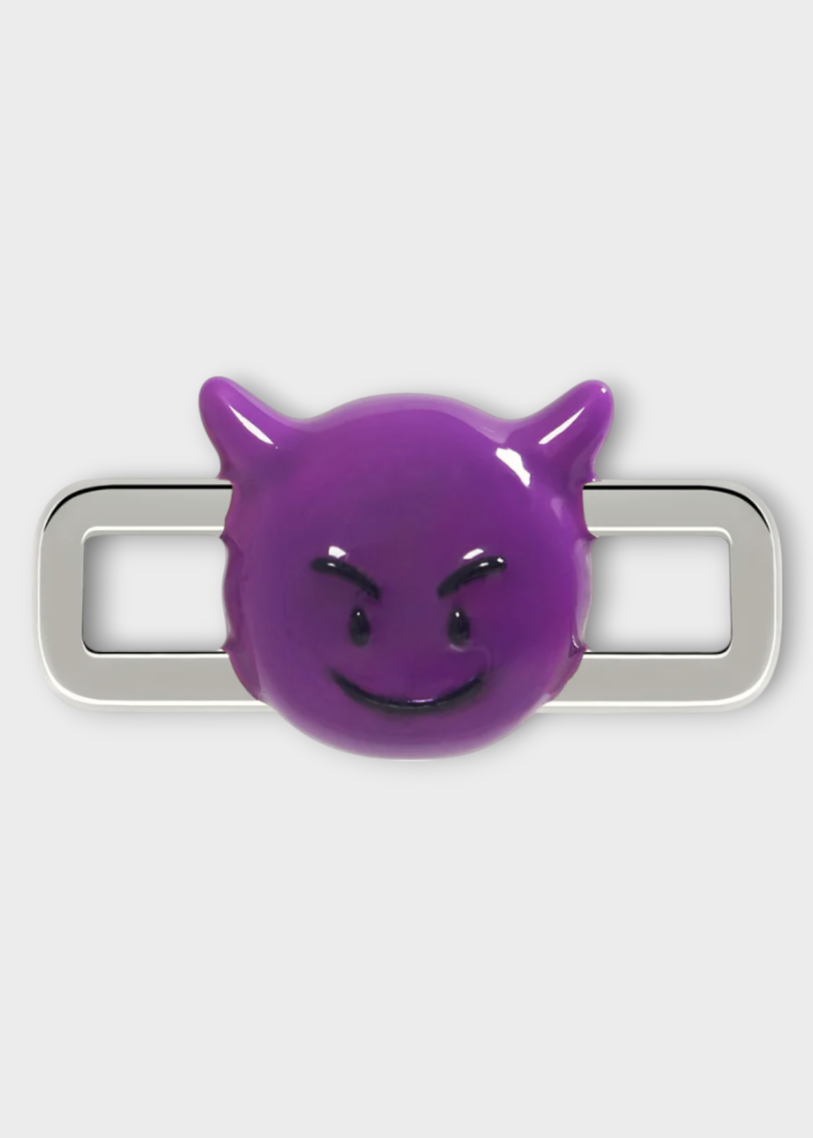 Poubel Poubel Charm, Print, Cheeky Devil Painted Enamel w/ Sterling Silver