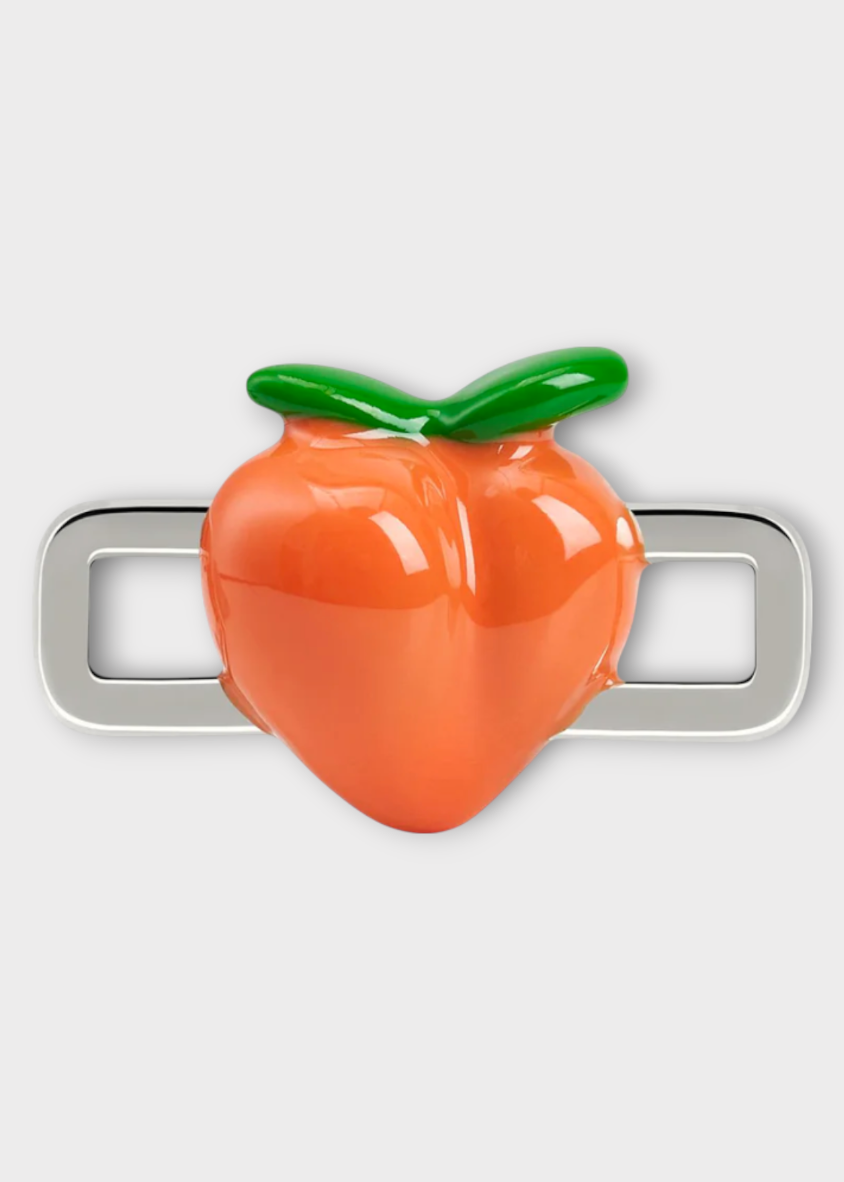 Poubel Poubel Charm, Print, Peach Painted Enamel w/ Sterling Silver