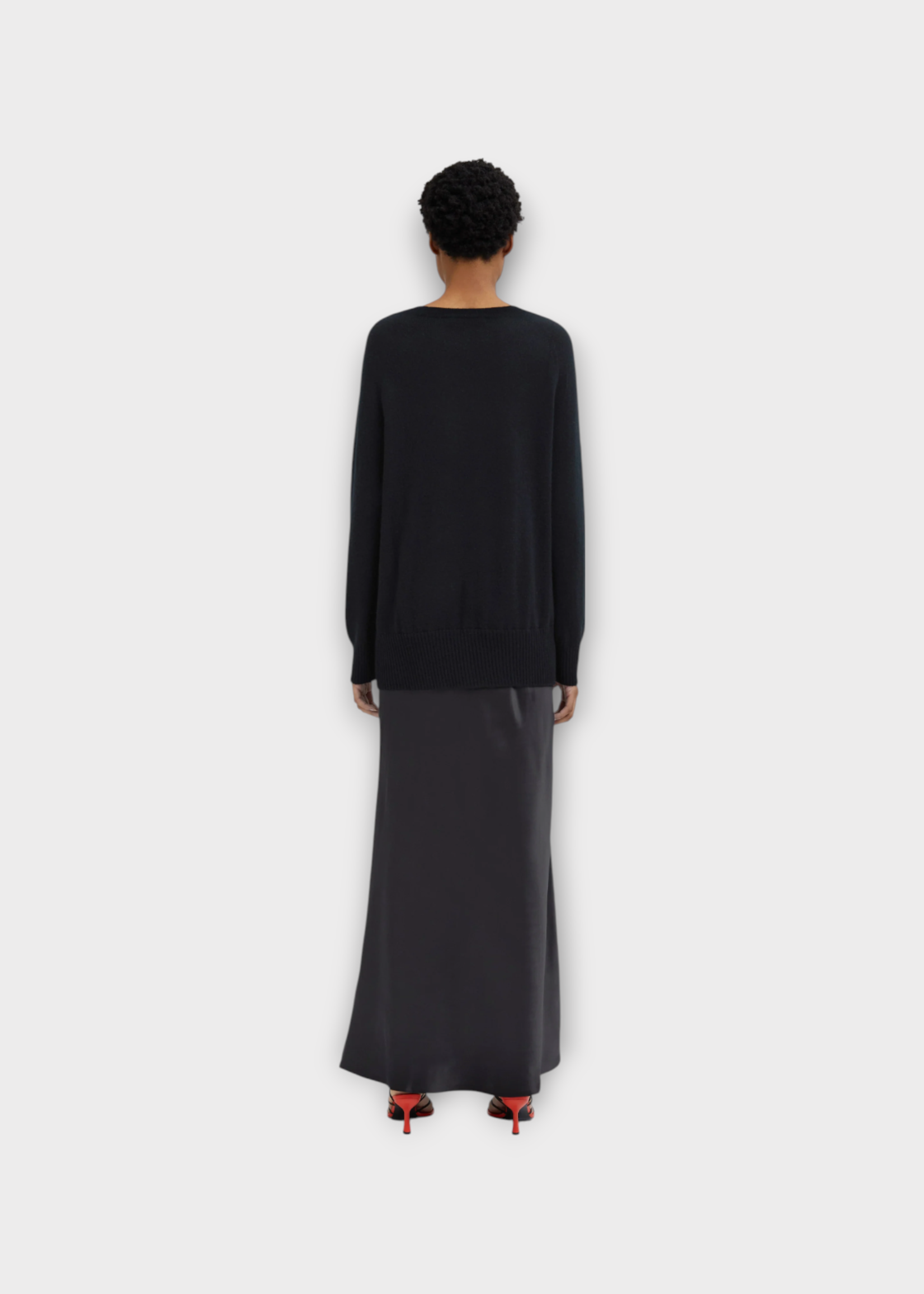 Christopher Esber Christopher Esber Dress, Black, Cashmere & Silk Off Shoulders Monument Dress