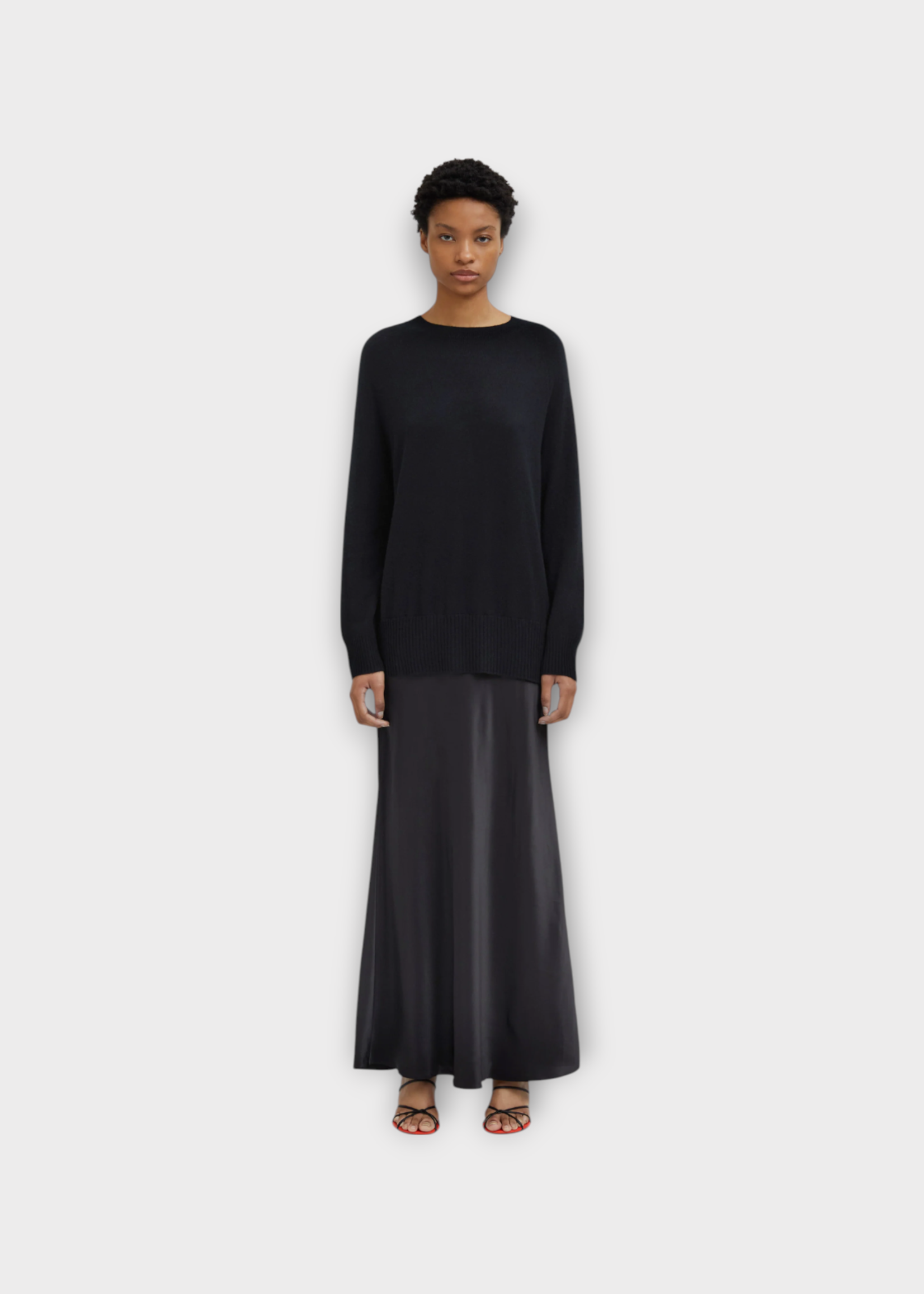 Christopher Esber Christopher Esber Dress, Black, Cashmere & Silk Off Shoulders Monument Dress