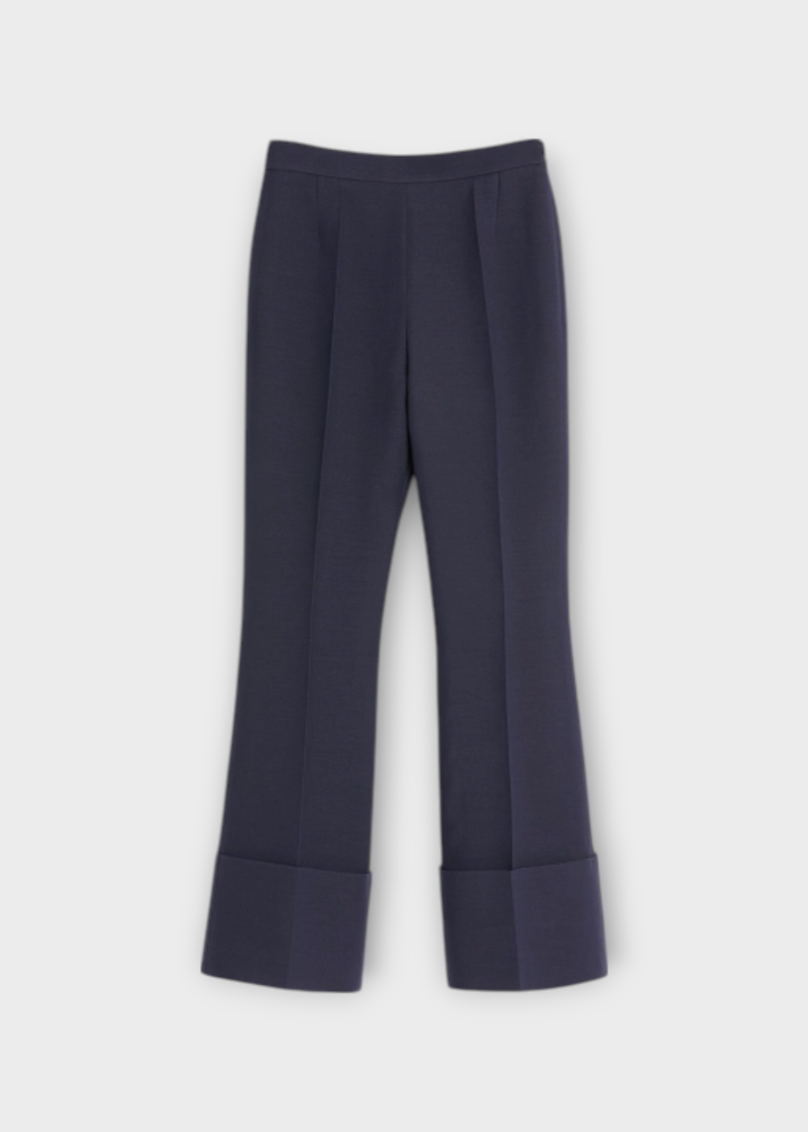 Valentino Valentino Trousers, Blue, Wool & Silk Mix High Waisted Pleated Pants In Indaco