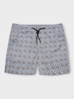 Orlebar Brown Orlebar Brown Swimwear, Print, Bulldog Drawcord Swim Trunks In Wave Blue w/ Paisley Print