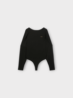 Emilio Pucci Emilio Pucci Top, Black, Cape Long Sleeve Bodysuit In Black