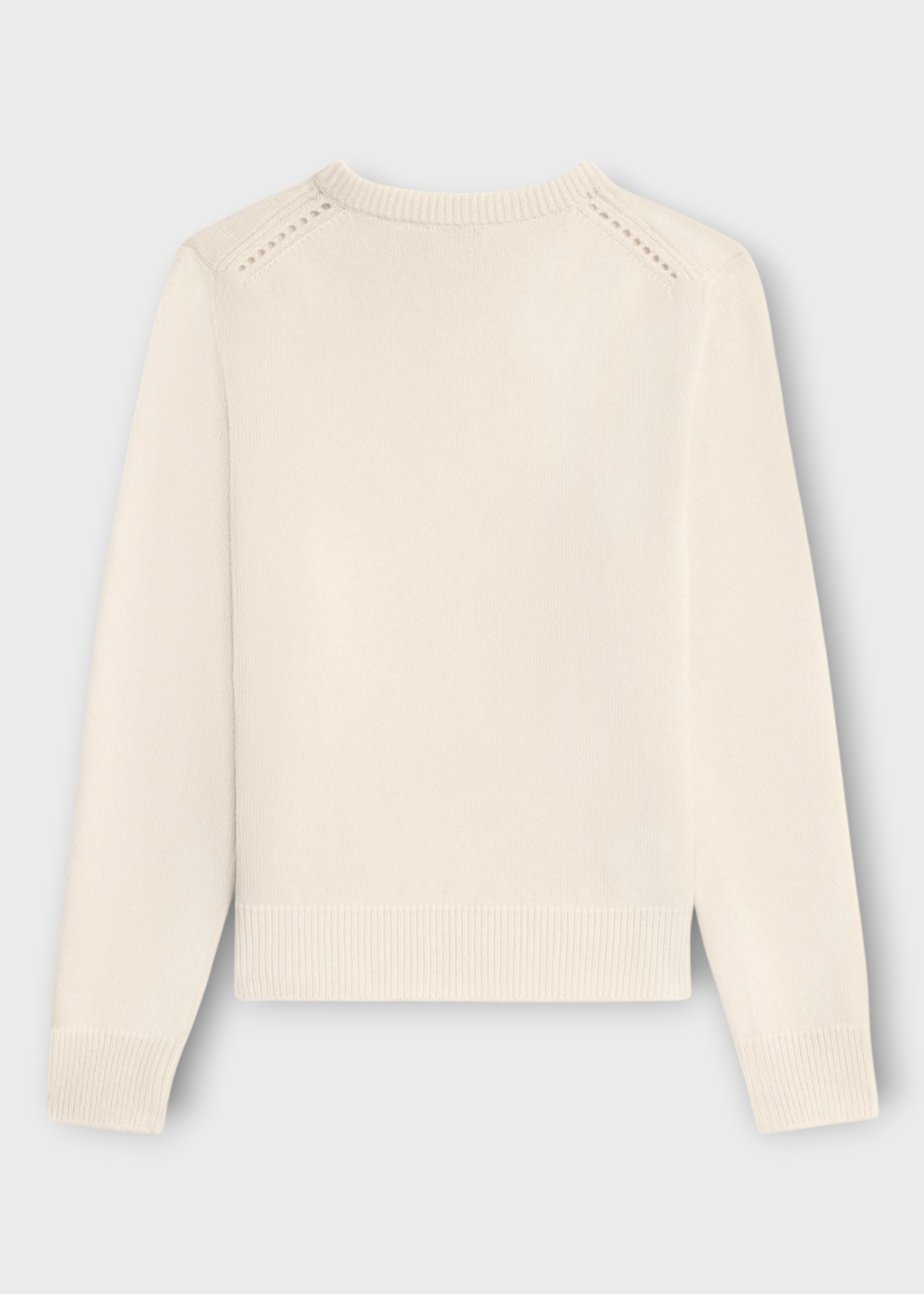 Celine Celine Knitwear, Beige, Heritage Cashmere Crew Neck Triomphe Pullover In Oatmeal