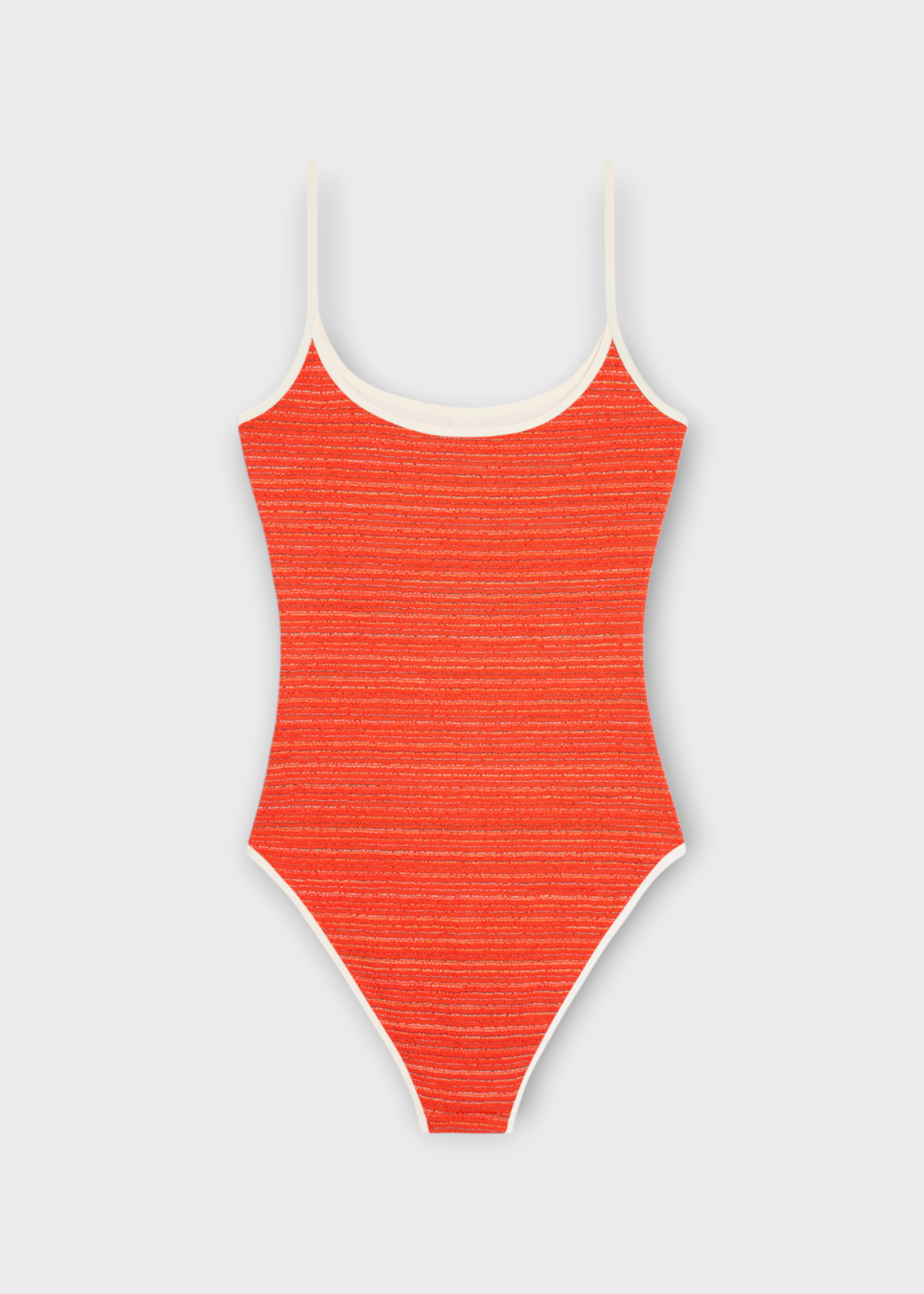 Celine Celine Swimwear, Orange, Triomphe One Piece Orange Swimsuit In Orange & Yellow