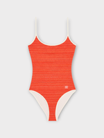 Celine Celine Swimwear, Orange, Triomphe One Piece Orange Swimsuit In Orange & Yellow