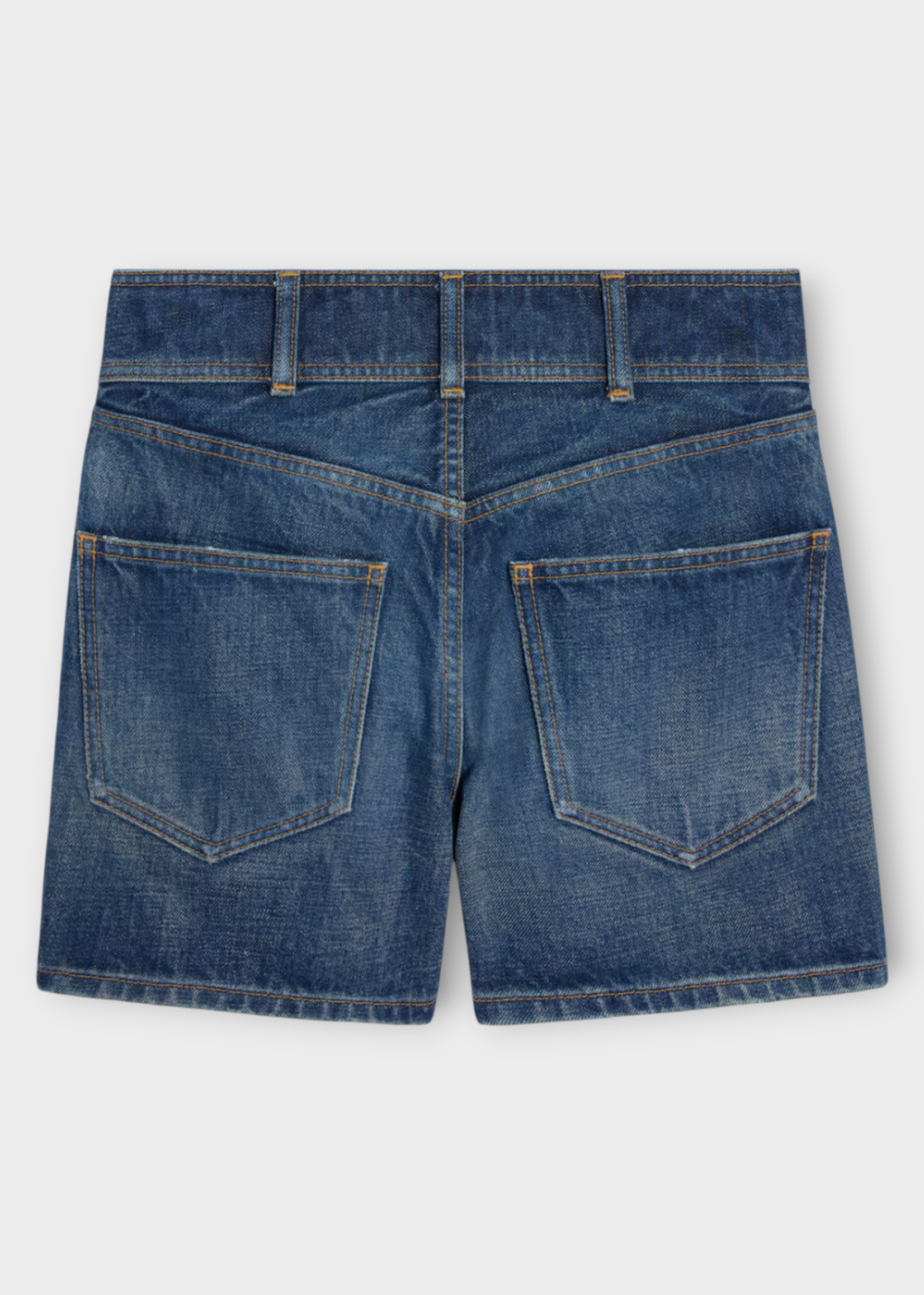 Celine Celine Shorts, Blue, Denim Cotton Short Kitty Poches Plaquees