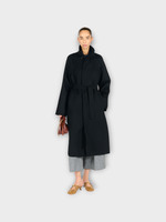 Loewe Loewe Coat, Black, Wool & Cashmere Belted Coat In Black