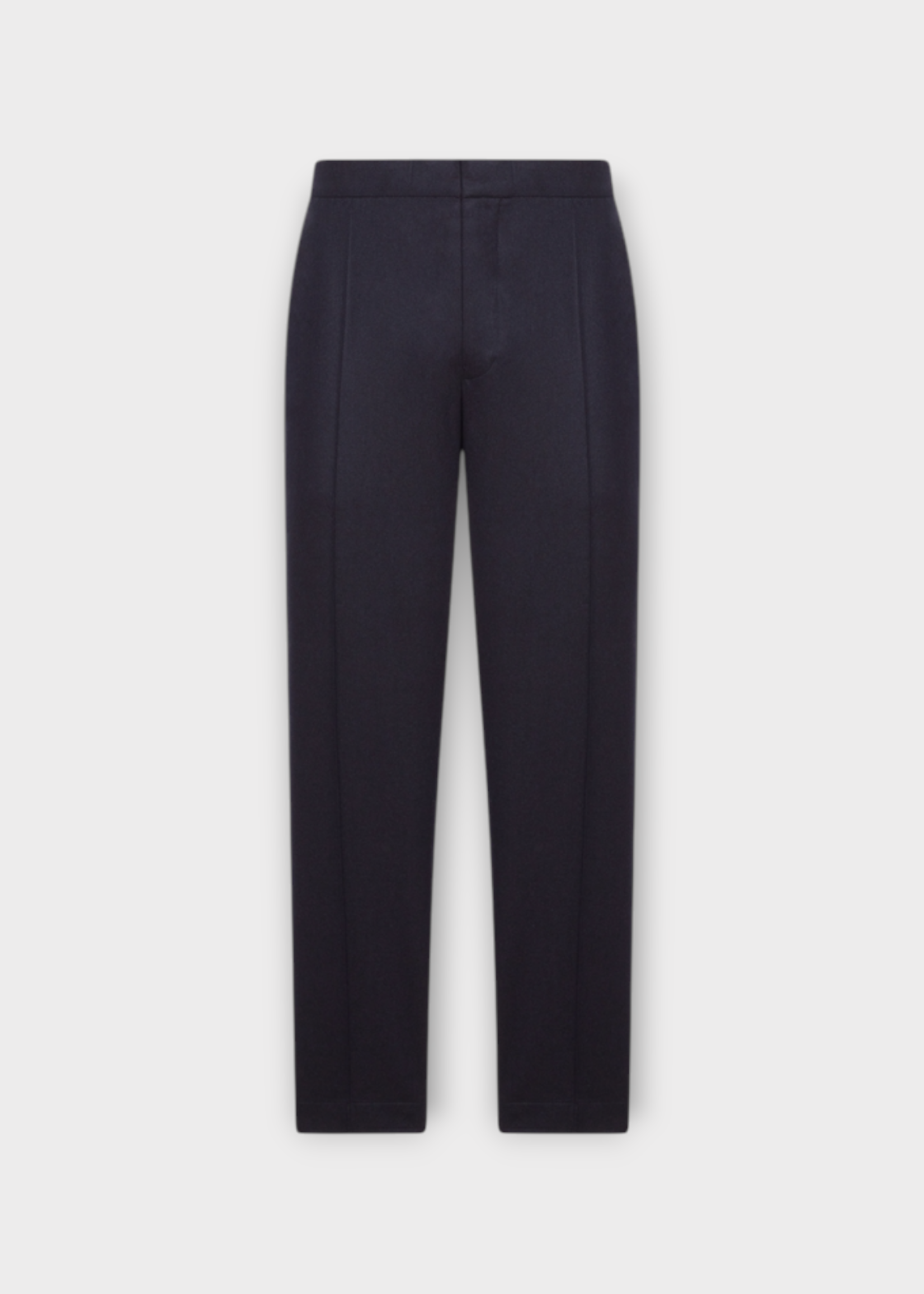 Zegna Zegna Trousers, Navy, Wool Silk & Cashmere Classic Pleated Formal Pants