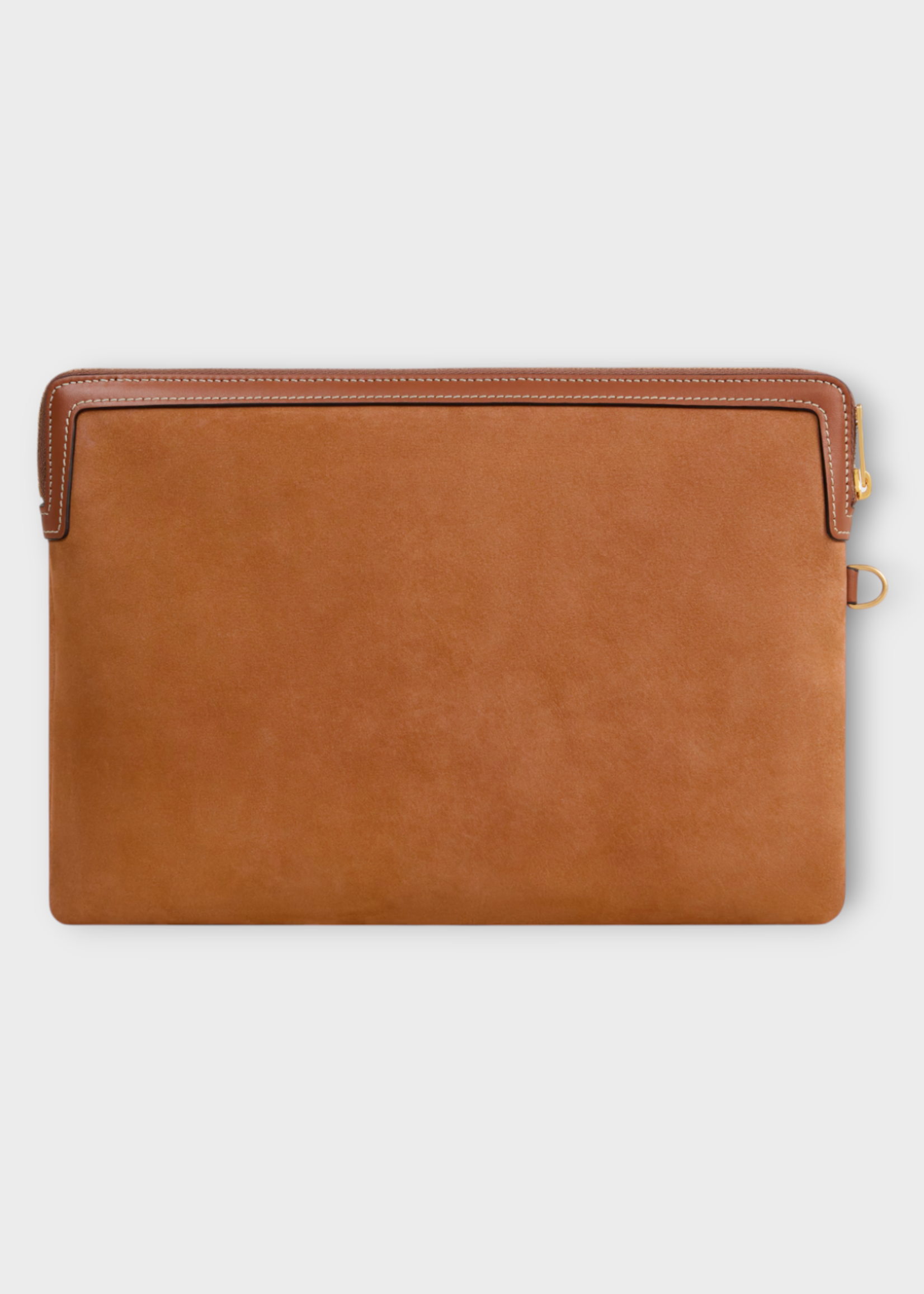 Celine Celine Bag, Beige, Nubuck Calfskin Small Pouch In Camel w/ Strap