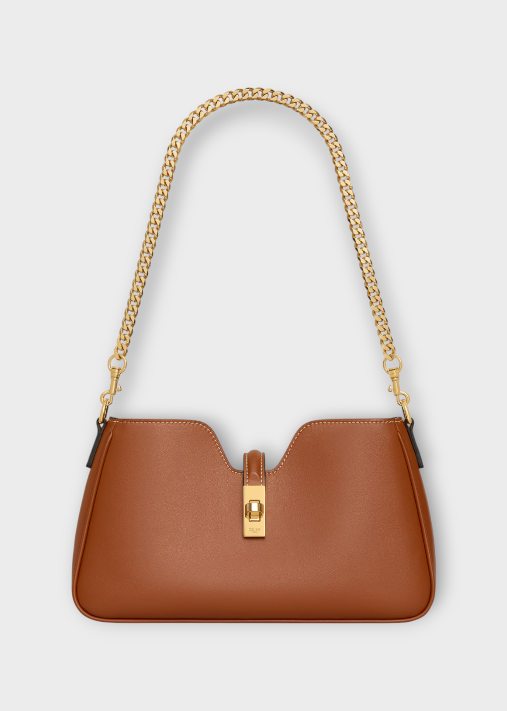 Celine Celine Bag, Brown, Smooth Calfskin 16 Shoulder Camille Shoulder Bag In Tan