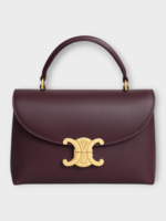 Celine Celine Bag, Brown, Calskin Teen Nino In Deep Burgundy