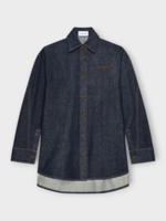 Givenchy Givenchy Shirt, Blue, Cocoon Denim Oversized Button Up Overshirt