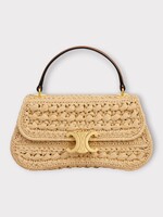 Celine Celine Bag, Beige, Teen Celine Lola Raffia Effect Textile In Natural & Tan