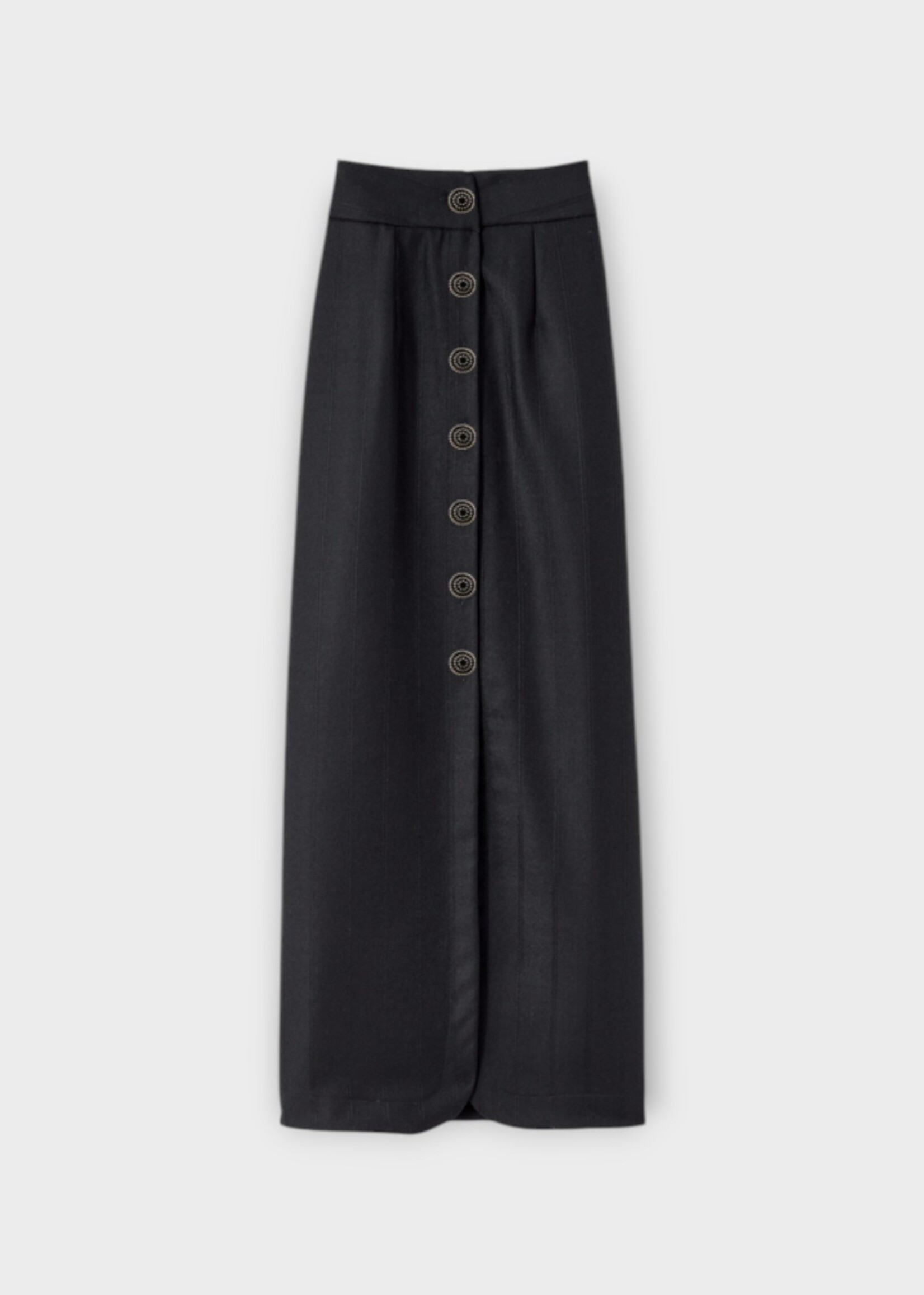 Destree Destree Skirt, Black, Wool Ivan Stripe Long Skirt