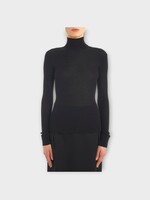 Lanvin Lanvin Knitwear, Black, Cashmere Wool & Silk Turtle Neck Jumper In Black