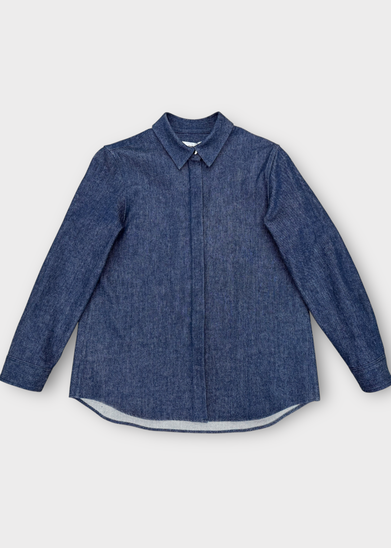 Partow Partow Jacket, Blue, Myles Denim Relaxed Fit Button Down Jacket In Ink