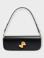 Patou Patou Bag, Black, Le Lock Calf Leather Baguette Bag In Black