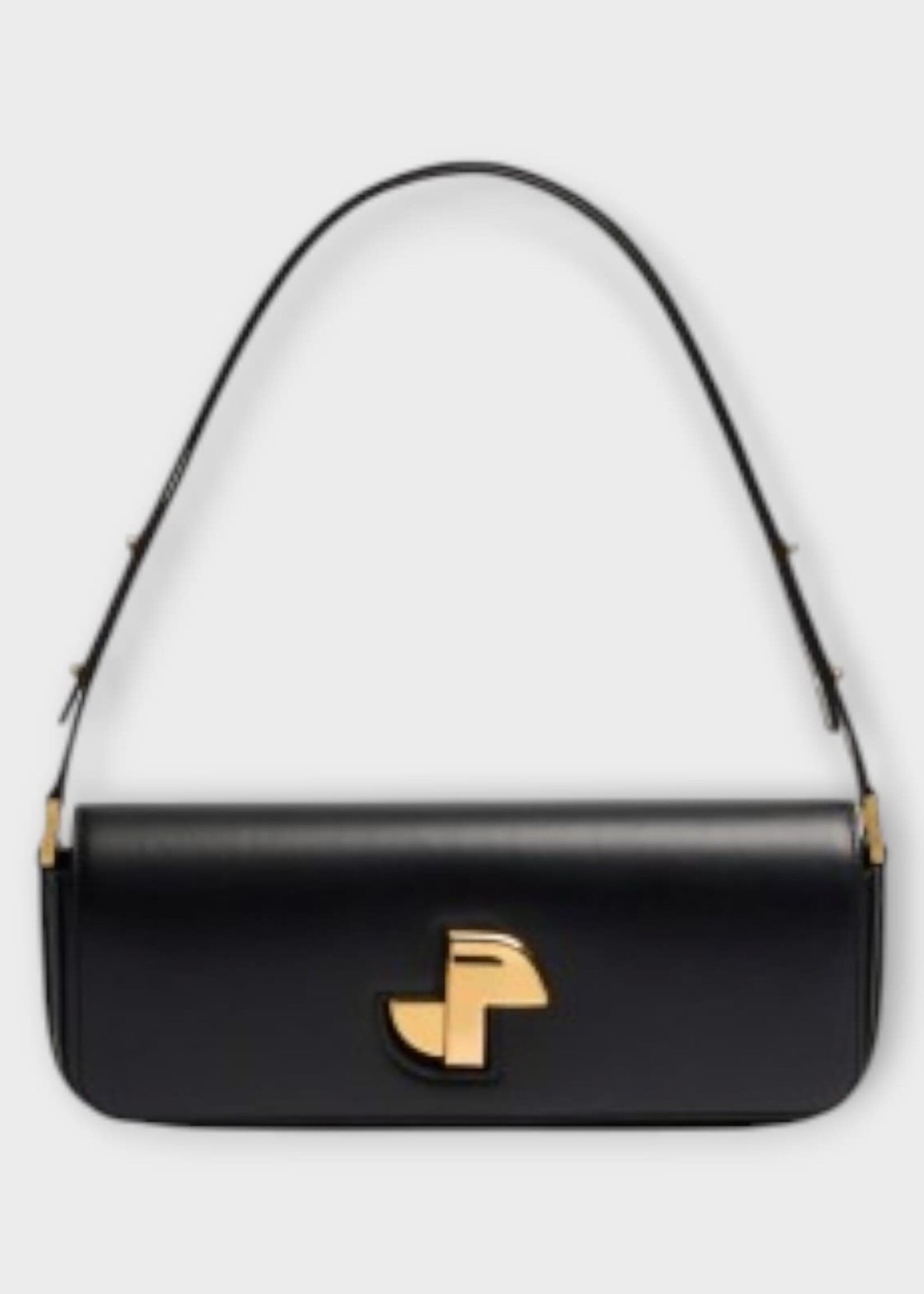 Patou Patou Bag, Black, Le Lock Calf Leather Baguette Bag In Black