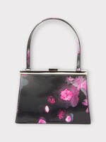 Coperni Coperni Bag, Multi, Holographic Top Handle Mini Lady Bag In Pink & Black w/ Flower Print