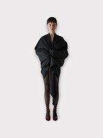 Coperni Coperni Jacket, Black, Oversized Asymmetric Wrapped Jacket In Black