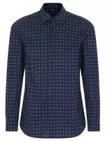 Etro Etro Shirt, Blue, Cotton Regular Fit Shirt In Blue Navy w/ Micro Paisley Pattern