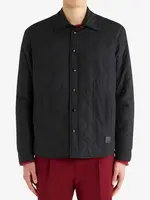 Etro Etro Jacket, Black, Collared Button Up Quilted  Jacket In Black w/ Piped Side Pockets