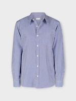 Dries Van Noten Dries Van Noten Shirt, Multi, Corbino Cotton Stripe Shirt In White & Navy