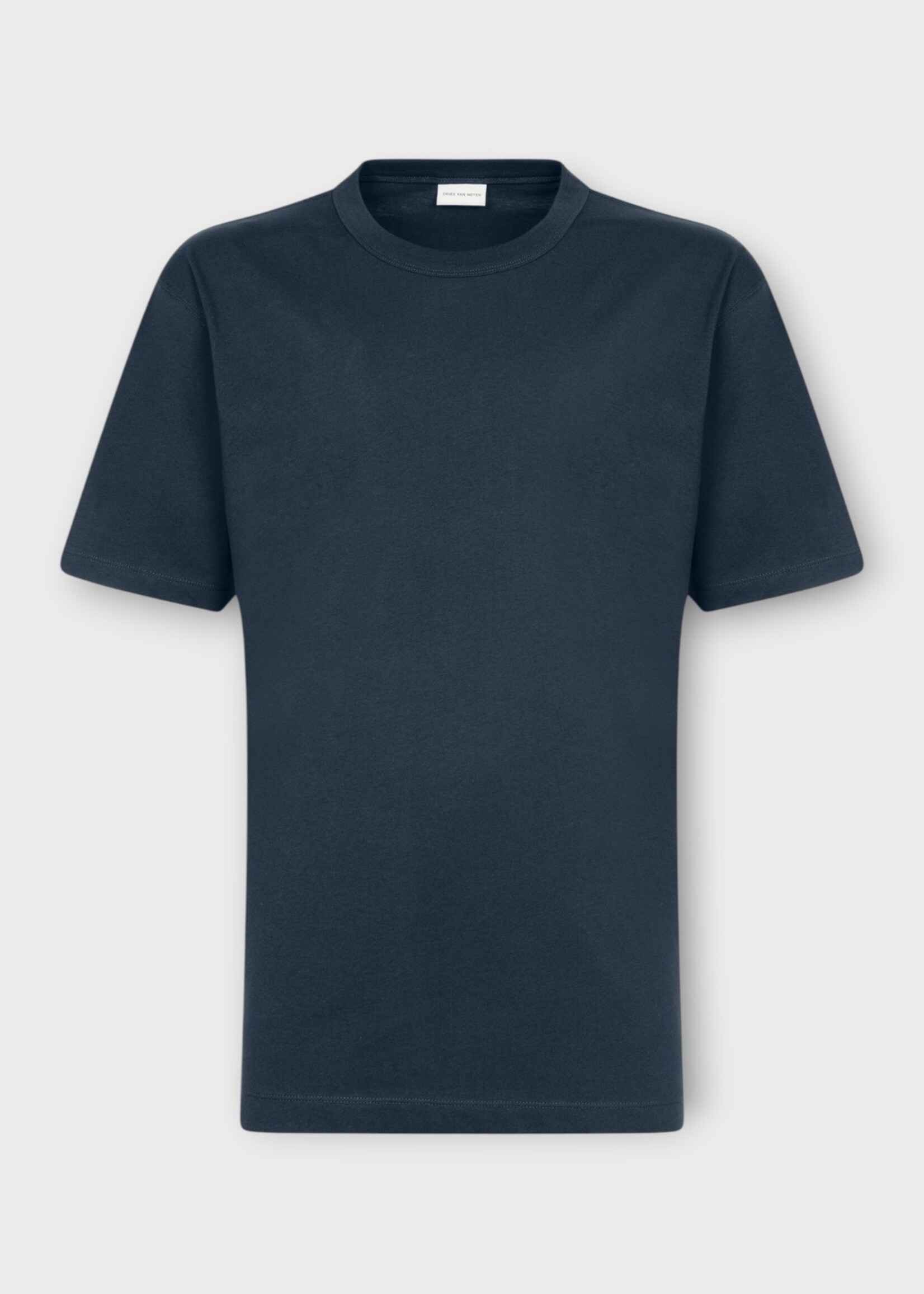 Dries Van Noten Dries Van Noten T-Shirt, Navy, Heer Cotton Short Sleeve T-Shirt