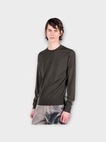 Dries Van Noten Dries Van Noten Knitwear, Green, Murton Wool Crew Neck Lightweight Knitwear In Dark Khaki