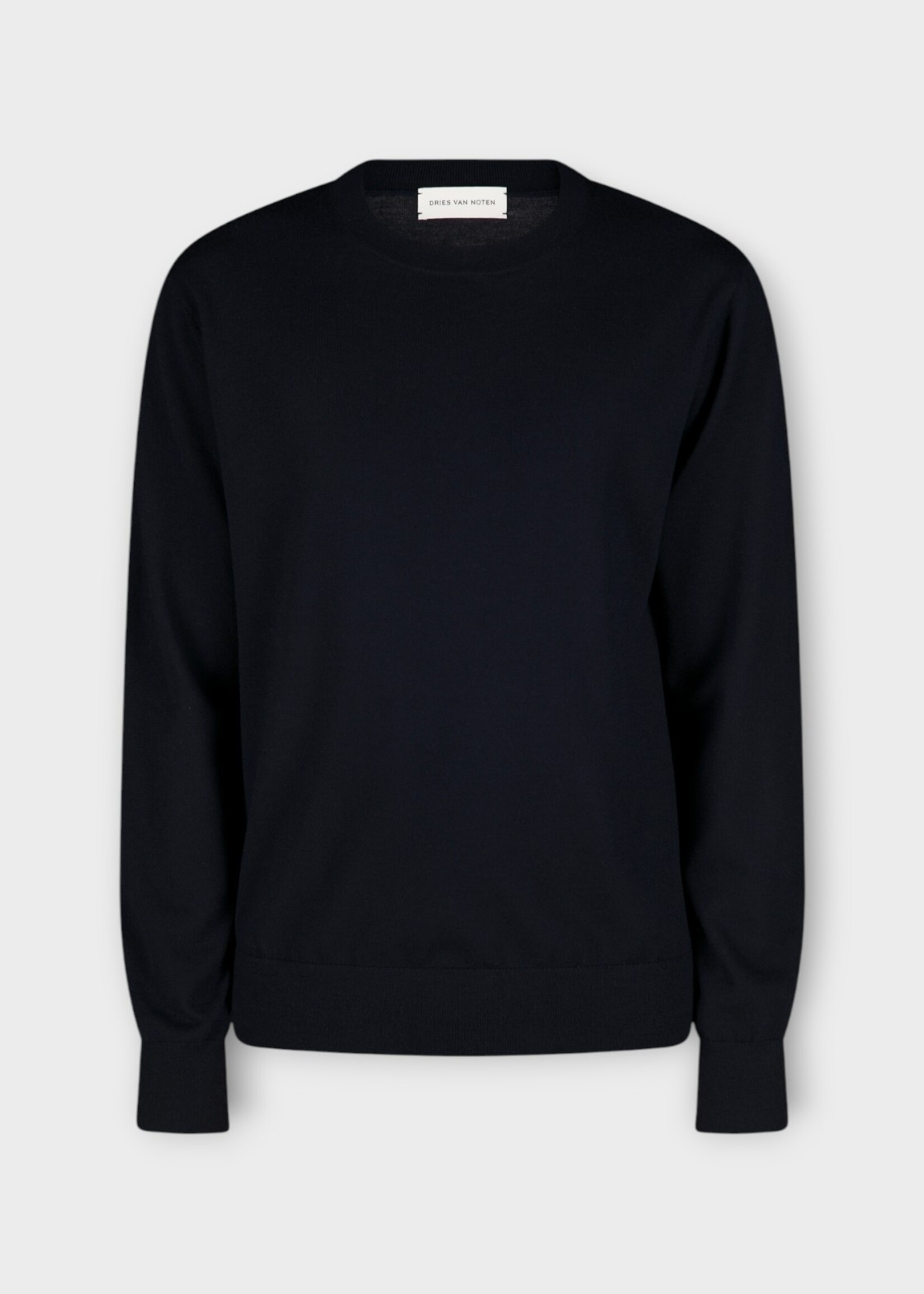 Dries Van Noten Dries Van Noten Knitwear, Navy, Murton Wool Crew Neck Lightweight Knitwear