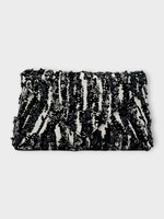 Dries Van Noten Dries Van Noten Bag, Multi, Sequin & Leather Envelope Bag w/ Zipper