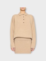 Jacquemus Jacquemus Knitwear, Beige, Merino Wool Collared Button Up Knitwear