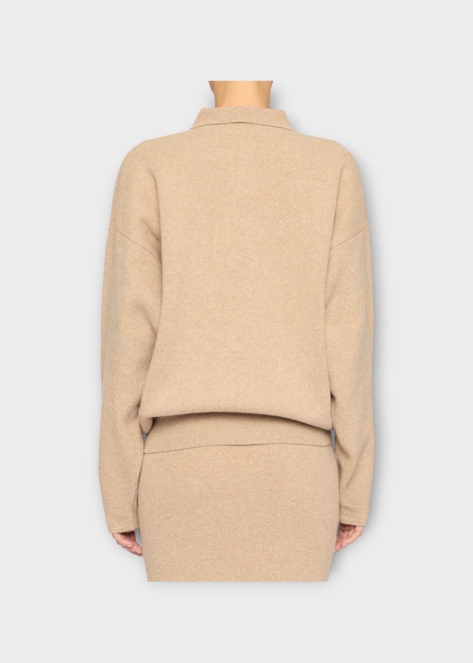 Jacquemus Jacquemus Knitwear, Beige, Merino Wool Collared Button Up Knitwear