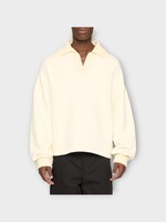 Jacquemus Jacquemus Sweatshirt, Yellow, Merino Wool Le Polo Punto Collared Knit Polo Sweater In Light Beige