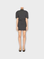 Jacquemus Jacquemus Dress, Grey, Turtle Neck Short Sleeve La Robe Maille Castagna Knitted Dress In Dark Grey