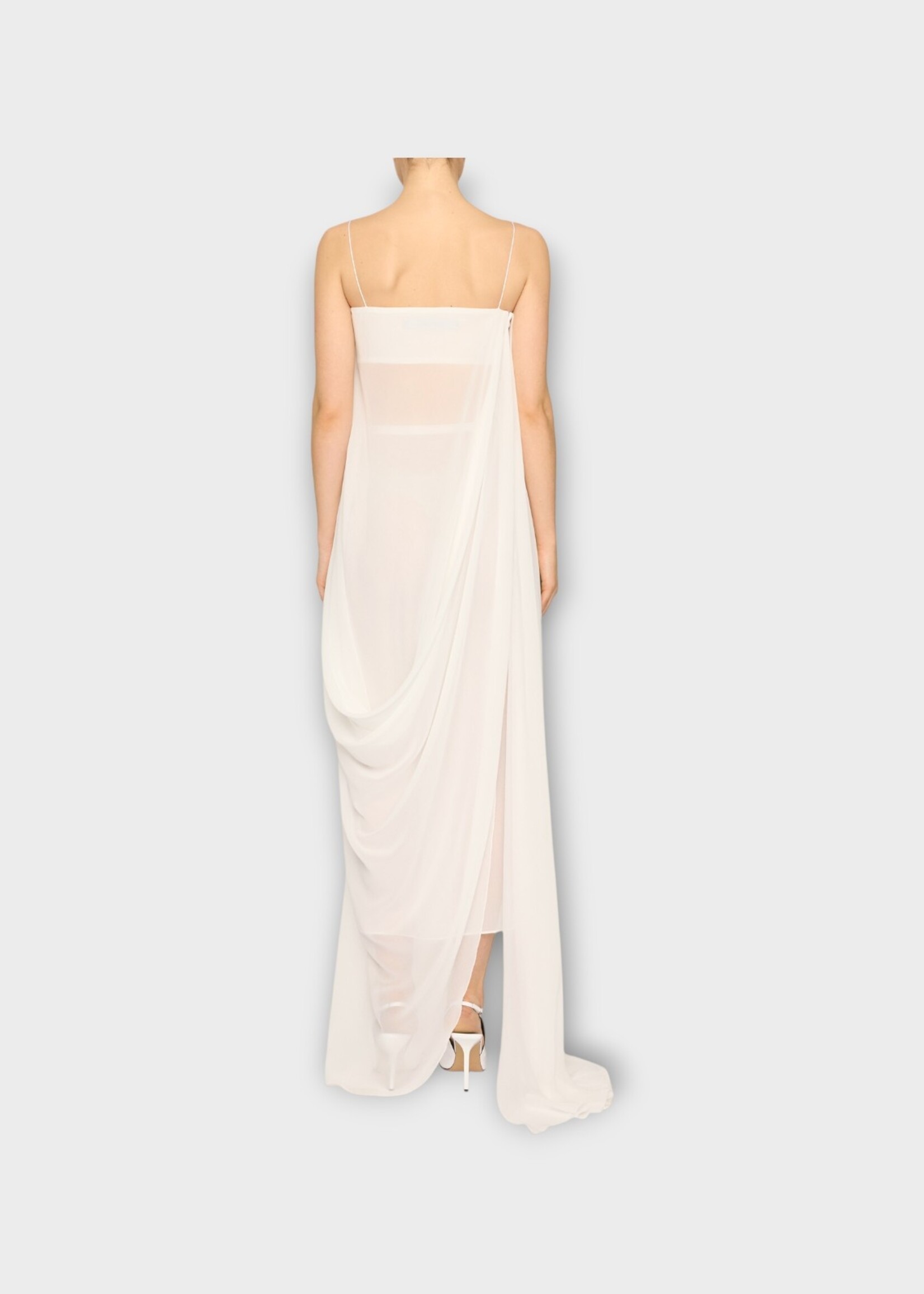 Jacquemus Jacquemus Dress, White, Sleeveless Bustier La Robe Bandeau Dress