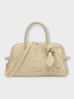 Jacquemus Jacquemus Bag, Beige, Le Petit Turismo Embossed Top Handle Bag In Ivory