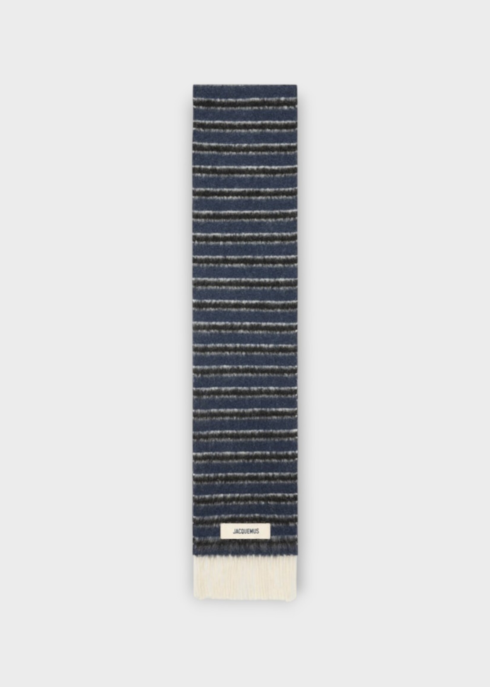 Jacquemus Jacquemus Scarf, Multi, Scarf In Dark Grey & Blue w/ Stripes