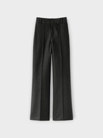 Destree Destree Trousers, Black, Wool Yoshitomo Stripe High Waist Pleated Pants