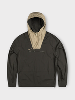 J.W. Anderson J.W. Anderson Jacket, Multi, Cotton Blend Nylon Contrast Hood Anorak In Charcoal