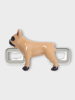 Poubel Poubel Charm, Print, Frenchie Painted Enamel w/ Sterling Silver