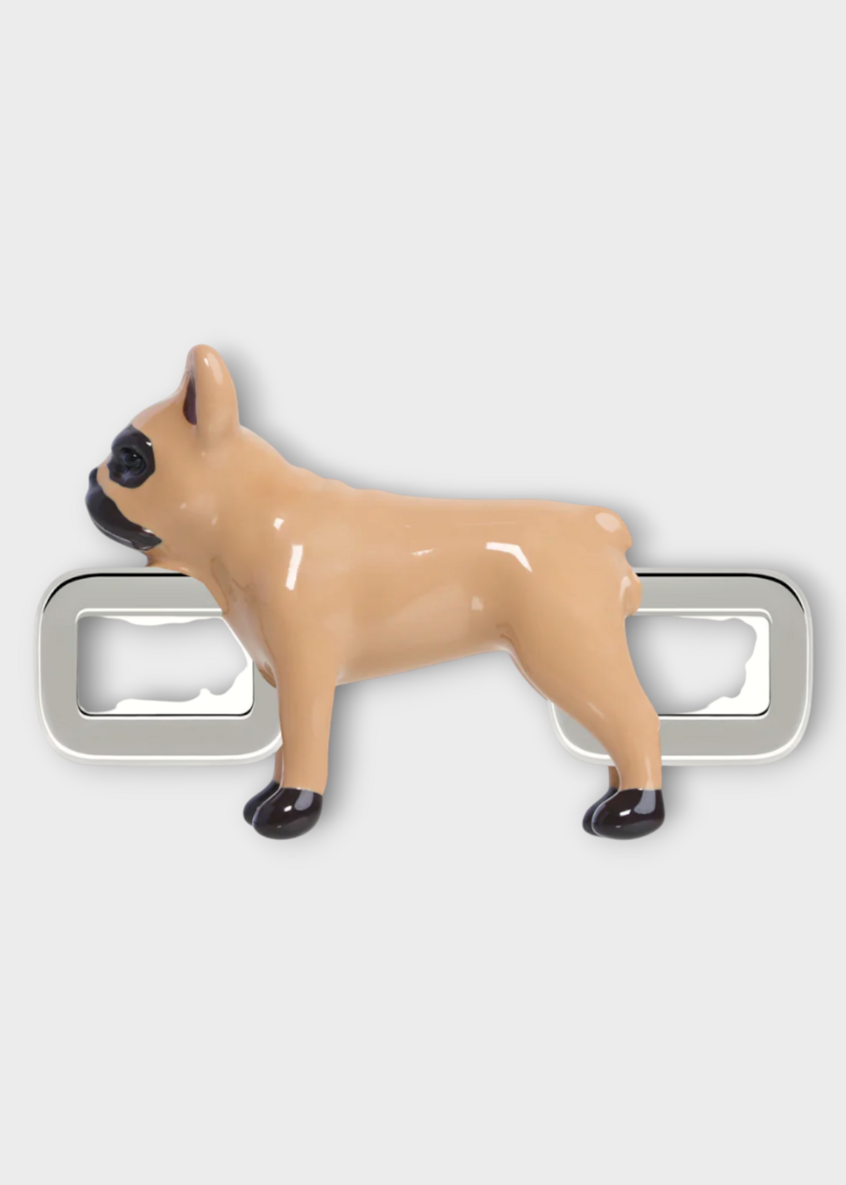 Poubel Poubel Charm, Print, Frenchie Painted Enamel w/ Sterling Silver