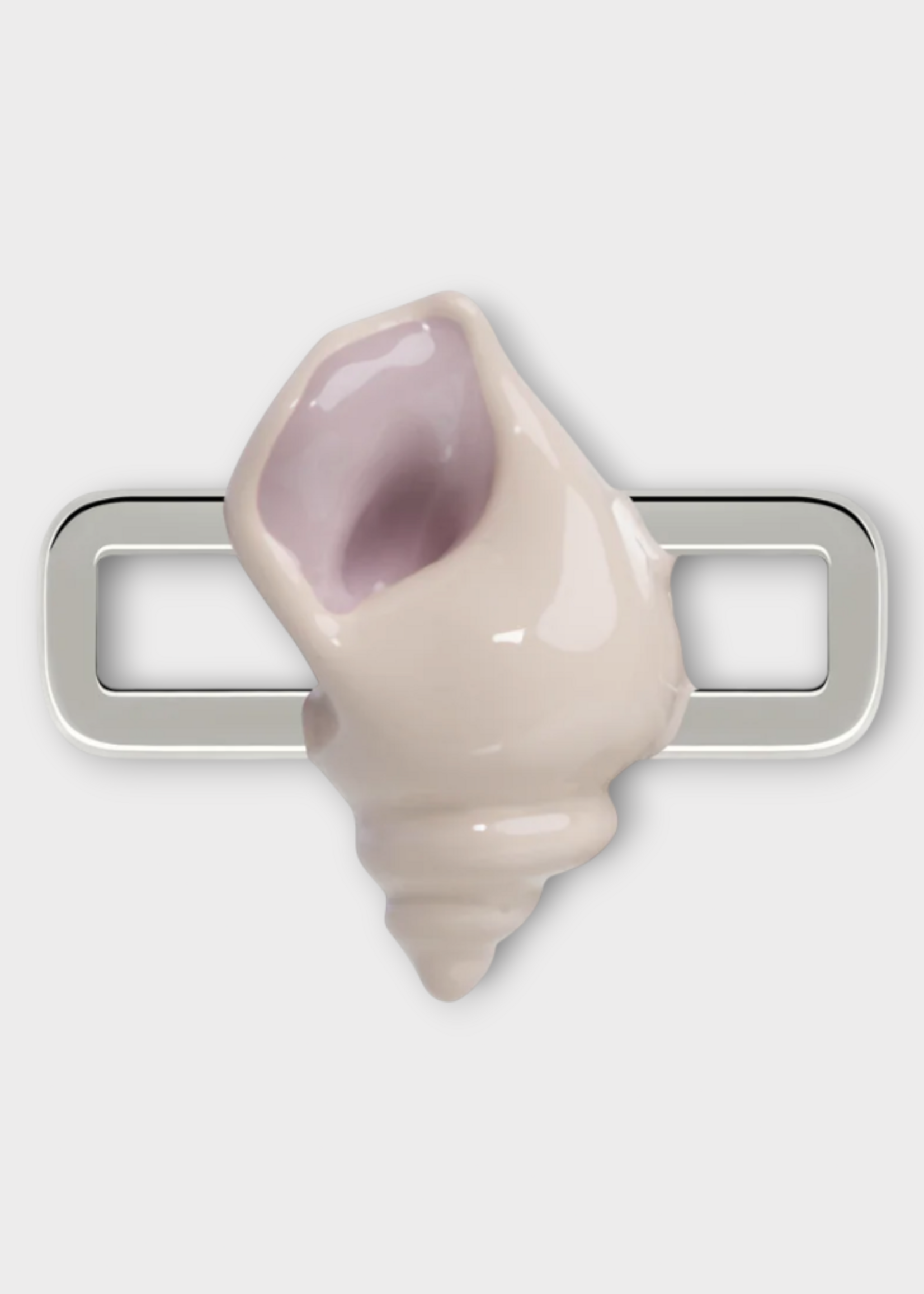 Poubel Poubel Charm, Print, Shell Painted Enamel w/ Sterling Silver