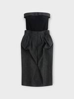 Maison Margiela Maison Margiela Dress, Grey, Wool Sleeveless Midi Dress In Dark Grey Melange