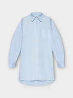 Maison Margiela Maison Margiela Shirt, Blue, Cotton Oversized Long Sleeve Shirt In Light Blue