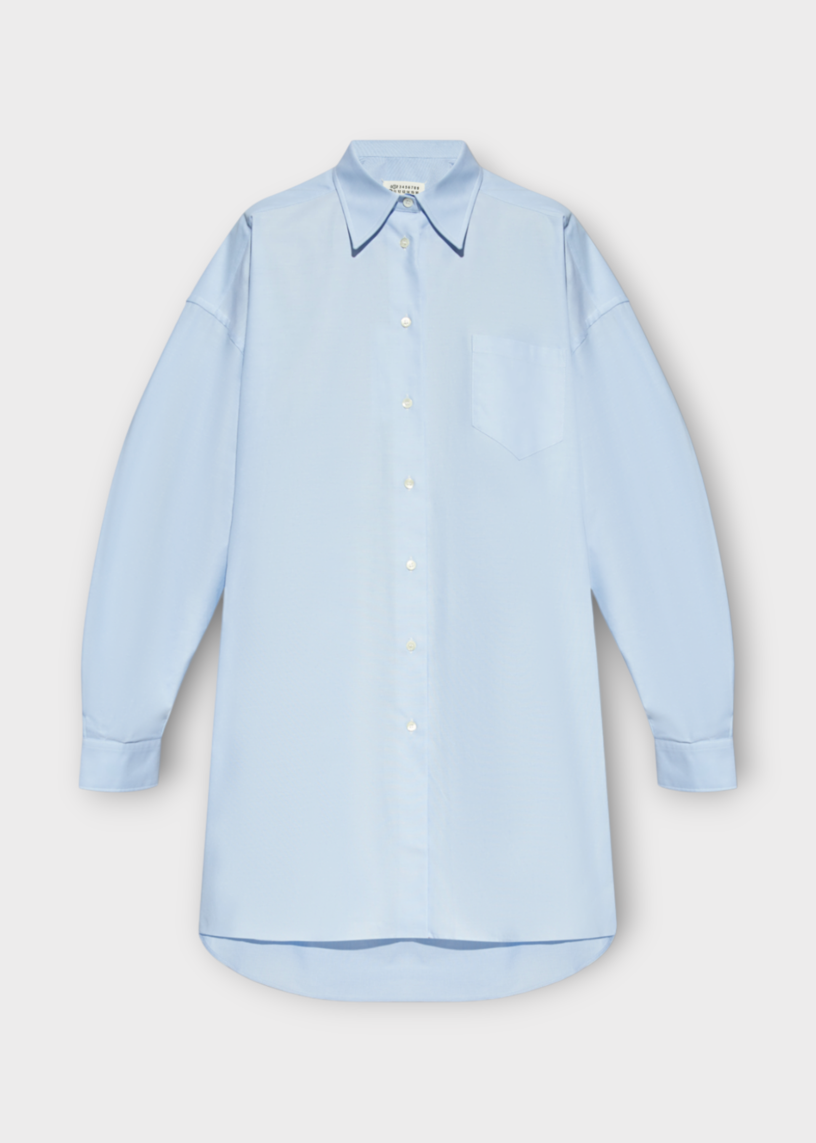 Maison Margiela Maison Margiela Shirt, Blue, Cotton Oversized Long Sleeve Shirt In Light Blue