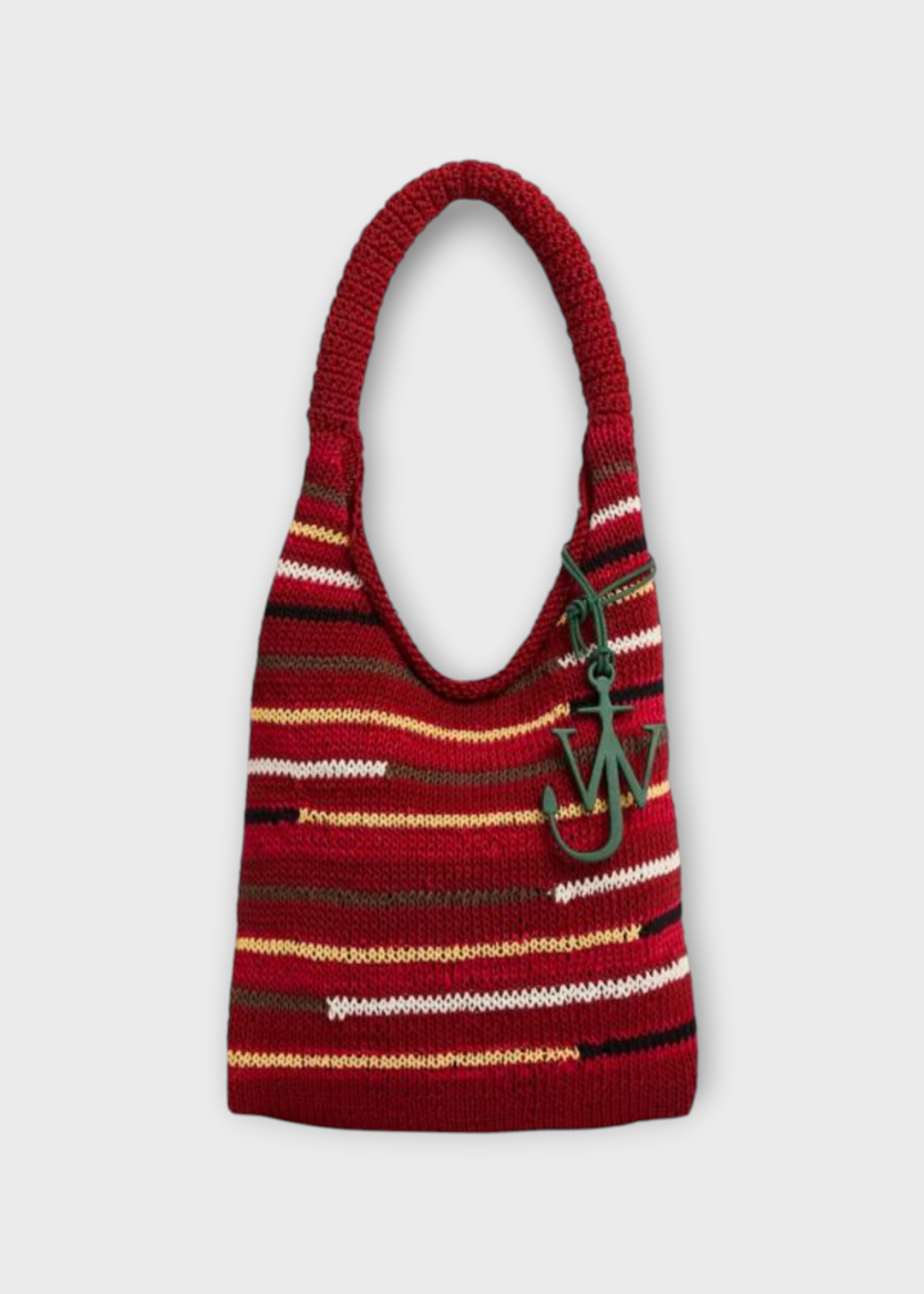 J.W. Anderson J.W. Anderson Bag, Multi, Waxed Cord Knitted Hobo Bag In Red & Multi